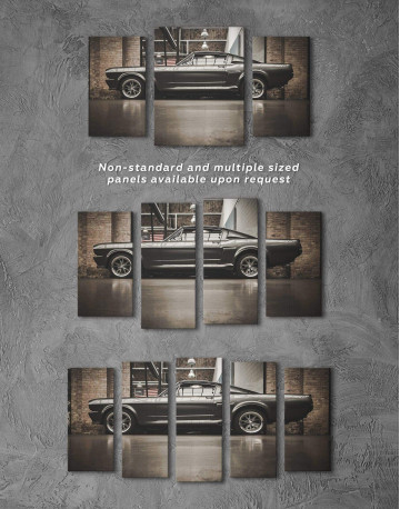 3 Panels Ford Mustang GT 500 Canvas Wall Art - image 3