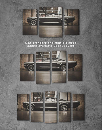 4 Panels Ford Mustang GT 500 Canvas Wall Art - image 3