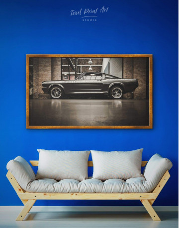 Framed Ford Mustang GT 500 Canvas Wall Art - image 1