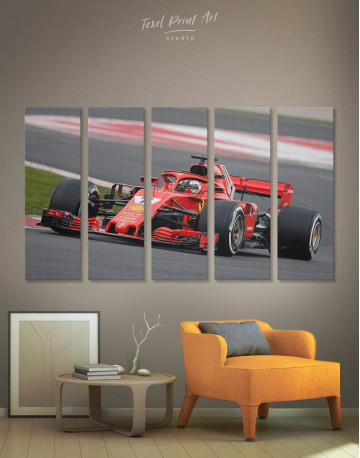 5 Panels Formula 1 Bolid Canvas Wall Art