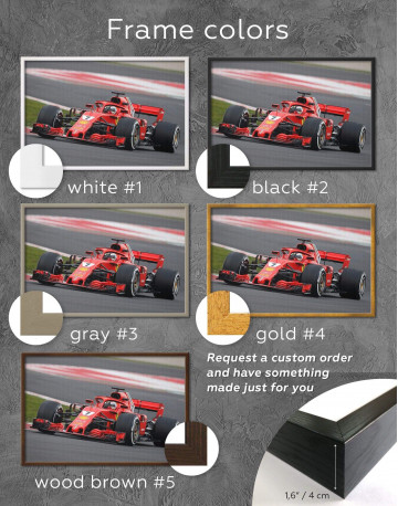 Framed Formula 1 Bolid Canvas Wall Art - image 2