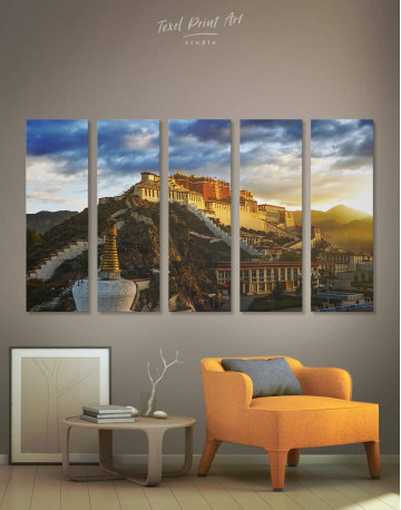 5 Pieces Potala Palace Canvas Wall Art