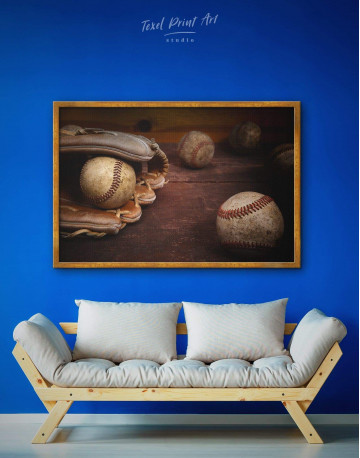 Framed Baseball Game Canvas Wall Art - image 1