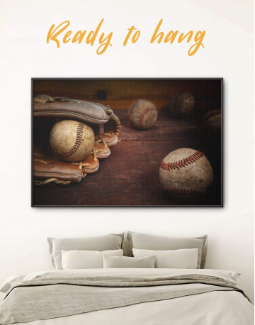 Framed Baseball Game Canvas Wall Art
