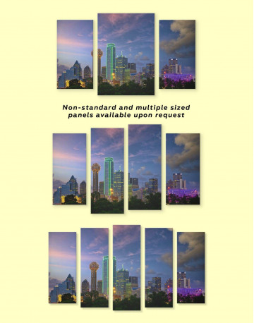 Dallas Skyline Canvas Wall Art - image 3