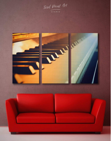 3 Pieces Piano Music Canvas Wall Art