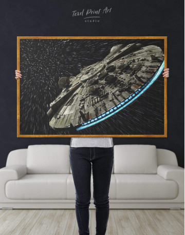 Framed Millennium Falcon Canvas Wall Art - image 2