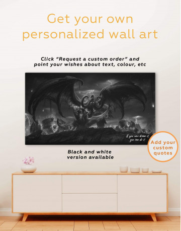 4 Panels Illidan World of Warcraft Canvas Wall Art - image 4