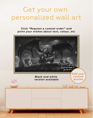 Framed Illidan World of Warcraft Canvas Wall Art - image 5