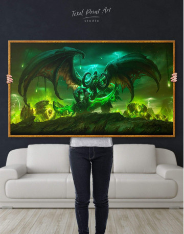 Framed Illidan World of Warcraft Canvas Wall Art - image 2