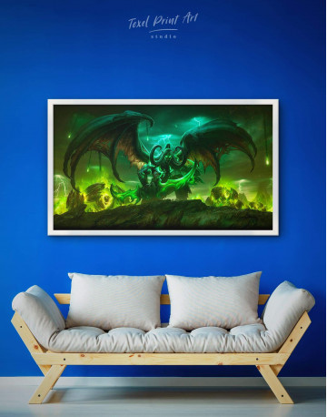 Framed Illidan World of Warcraft Canvas Wall Art - image 1