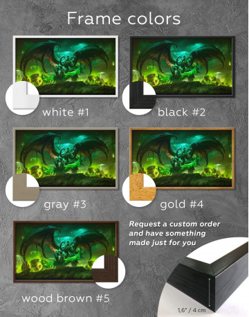 Framed Illidan World of Warcraft Canvas Wall Art - image 3
