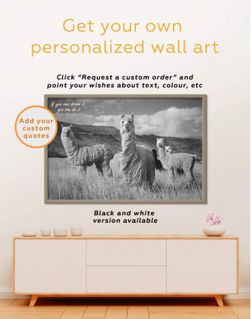Framed Wild Llamas Canvas Wall Art - image 5
