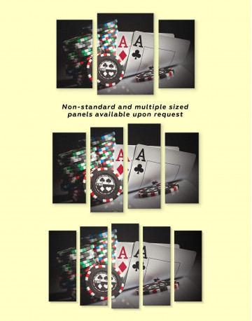 5 Panels Poker Set Canvas Wall Art - image 3