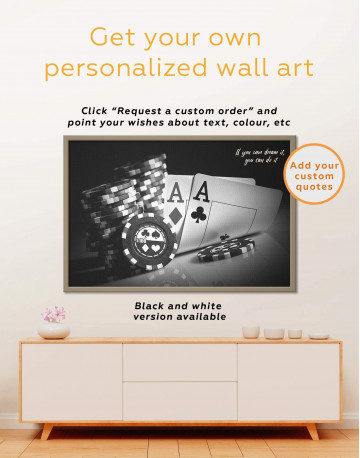 Framed Poker Set Canvas Wall Art - image 5