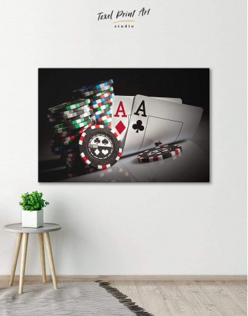 Poker Set Canvas Wall Art