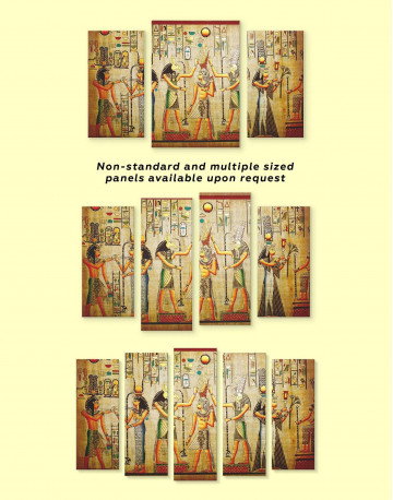 3 Panels Egypt Mythology Canvas Wall Art - image 3