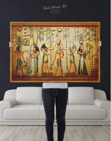 Framed Egypt Mythology Canvas Wall Art - image 2