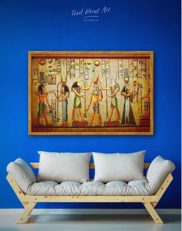 Framed Egypt Mythology Canvas Wall Art - image 1