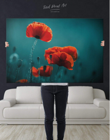 Red Poppy Canvas Wall Art - image 5