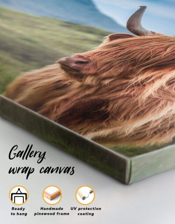Shaggy Cow Canvas Wall Art - image 4