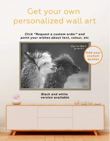 Framed Llama Canvas Wall Art - image 5