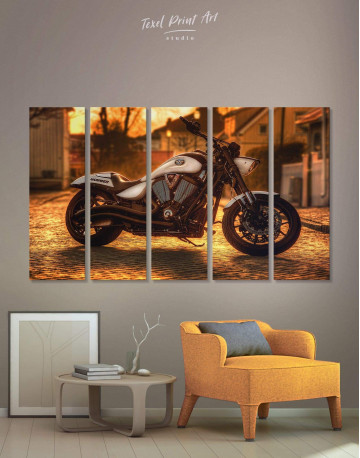 5 Panels Victory Hammer 8 Ball Canvas Wall Art