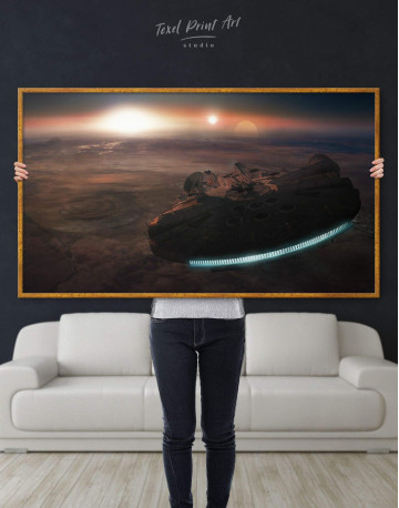 Framed Starship Millennium Falcon Canvas Wall Art - image 2