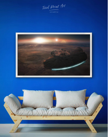 Framed Starship Millennium Falcon Canvas Wall Art - image 1