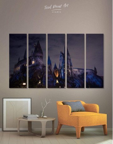 5 Panels Harry Potter Hogwarts Canvas Wall Art