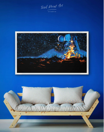 Framed Star Wars Luke and Leia Canvas Wall Art - image 1