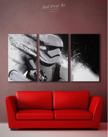 3 Panels Star Wars Stormtrooper Canvas Wall Art