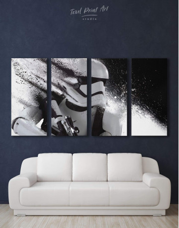 4 Panels Star Wars Stormtrooper Canvas Wall Art