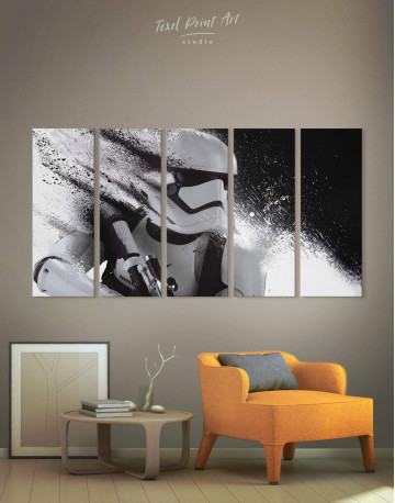 5 Panels Star Wars Stormtrooper Canvas Wall Art