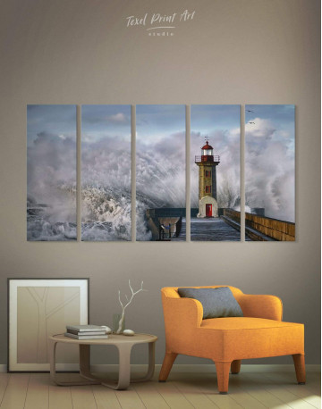 5 Pieces Lighthouse Canvas Wall Art