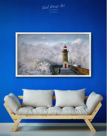 Framed Lighthouse Canvas Wall Art - image 5