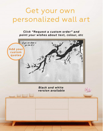 Framed Spring Cherry Blossom Canvas Wall Art - image 5