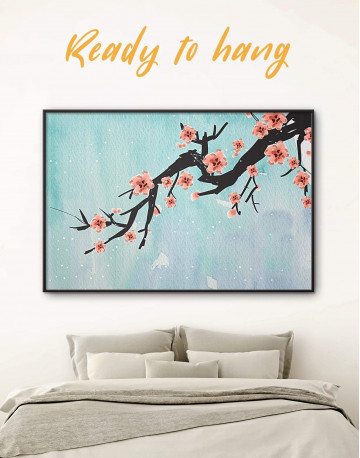 Framed Spring Cherry Blossom Canvas Wall Art