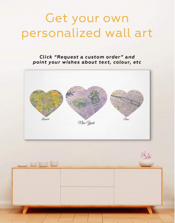 Heart Map Canvas Wall Art - image 1