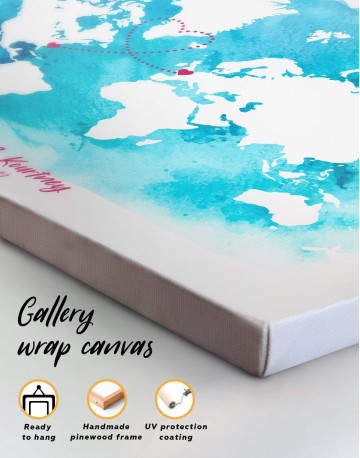 3 Panels Abstract Relationship Map Canvas Wall Art - image 1