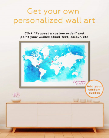 Framed Abstract Relationship Map Canvas Wall Art - image 5