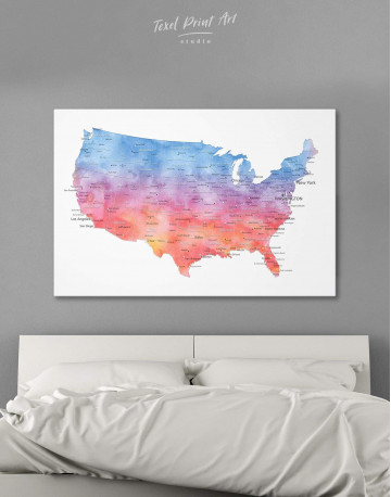 Colorful USA Map Canvas Wall Art - image 6