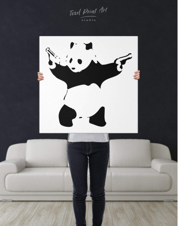 Panda with Guns Canvas Wall Art - image 2