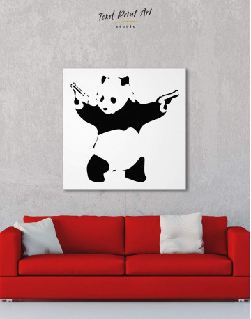 Panda with Guns Canvas Wall Art - image 3