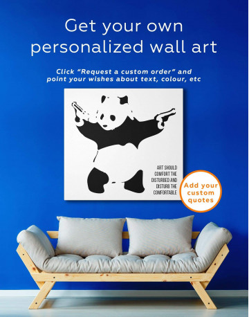Panda with Guns Canvas Wall Art - image 3