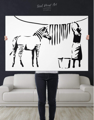 Washing Zebra Stripes Canvas Wall Art - image 2