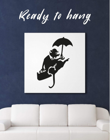 Umbrella Rat Canvas Wall Art - image 2