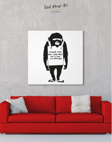 Chimp Laugh Now Canvas Wall Art - image 2