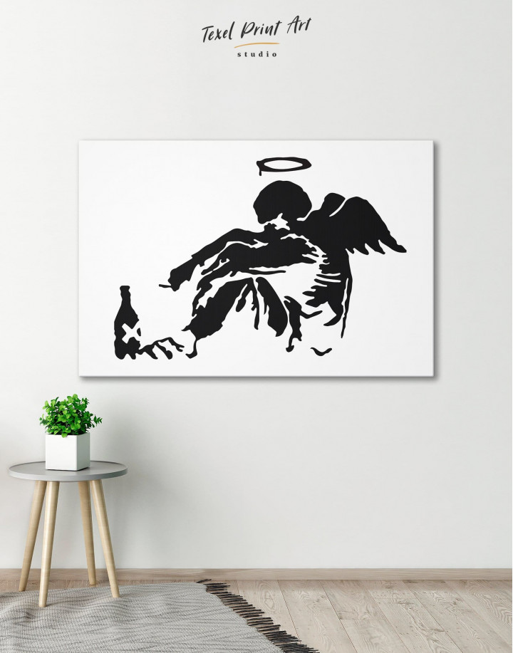 Fallen Angel BANKSY HD  Canvas Art Print Box Framed Picture Wall Hanging BBD 