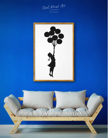 Framed The Girl with the Balloons by Banksy Wall Art Canvas Canvas Wall Art - image 1